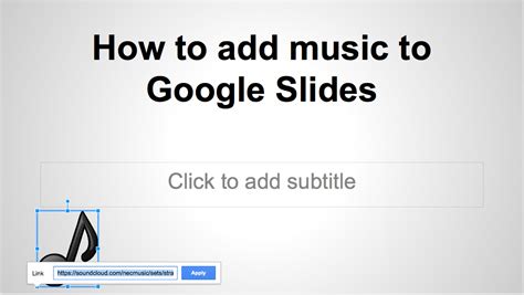 how do i add music to a google slideshow