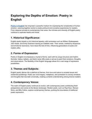 how to write better poetry: exploring the depths of human emotion